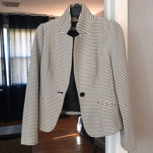 White and Black striped blazer . Great condition